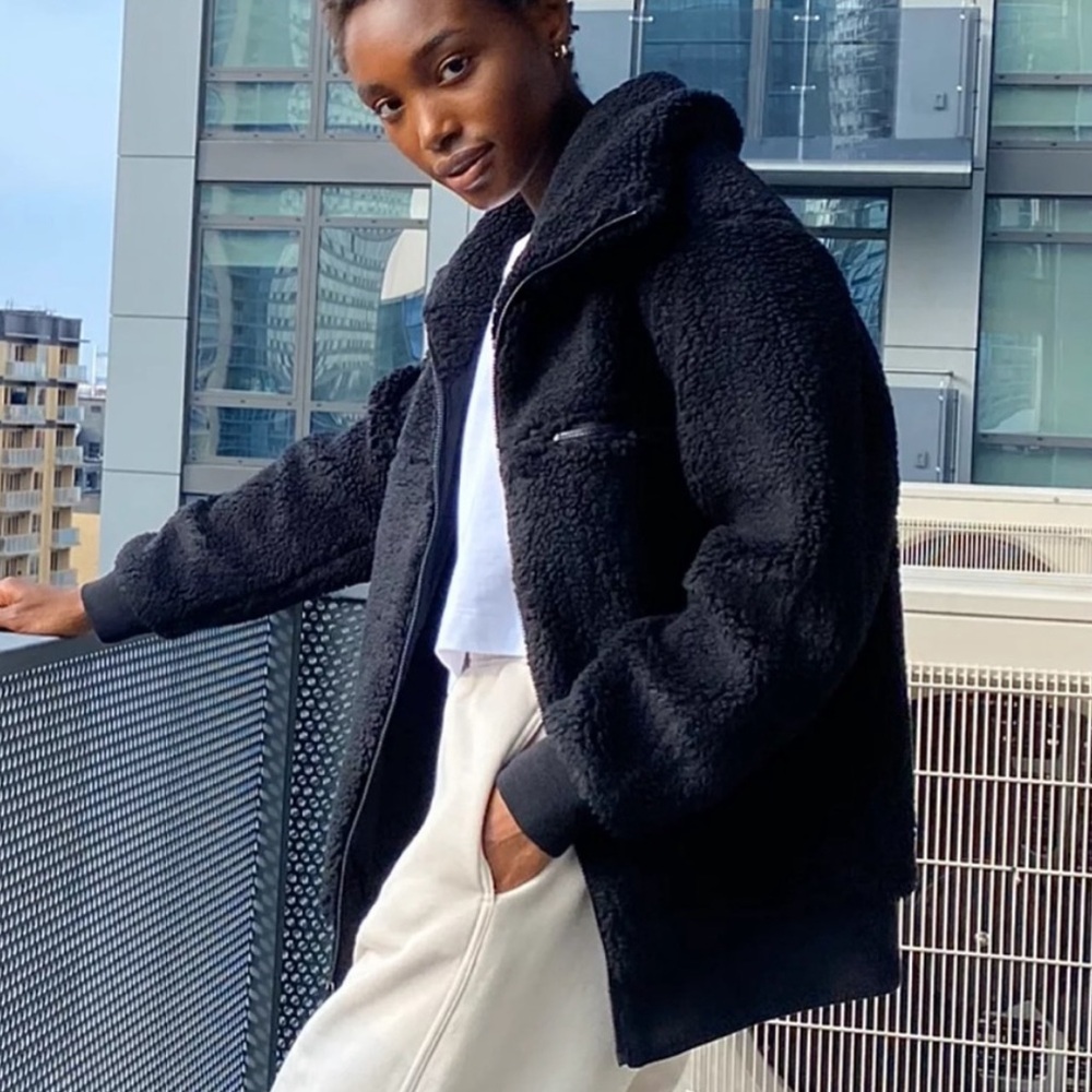 Wilfred Black Teddy Jacket